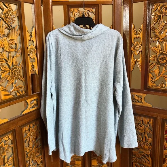 New Directions Cowl Neck Long Sleeve Sweater - Picture 7 of 8